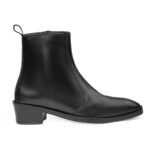Premium Black Crust Leather Zipper Ankle Boots for Men - Image 5