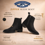 Premium Suede Zipper Ankle Boots for Men - Image 2