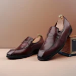 Men's Premium Brown Leather Loafers | Formal Slip-On Shoes for Office, Wedding & Party Wear