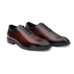 Mens Antique Leather Oxford Shoes - Image 5