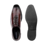 Mens Antique Leather Oxford Shoes - Image 6