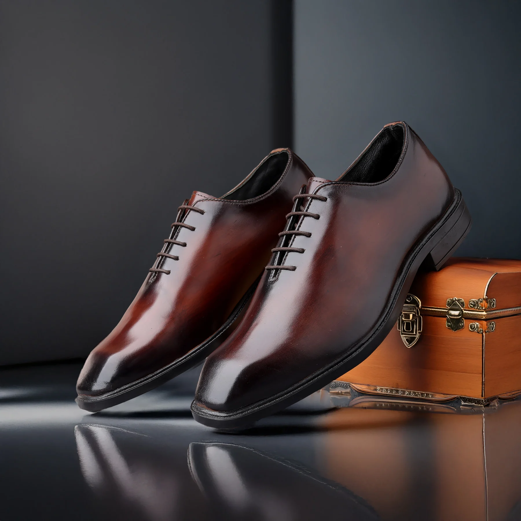 IMG_4005.JPG-2.webp Mens Antique Leather Oxford Shoes - Image 1