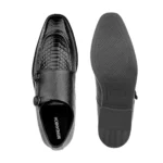 Men's Premium Black Leather Formal Monk Double Straps Shoes for Office, Wedding & Party Wear - Image 3