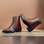Mens Brown Crust Leather Storm Design Boots