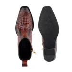 Mens Brown Crust Leather Storm Design Boots - Image 3
