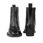 Mens Black Crust Leather Storm Design Boots - Image 3