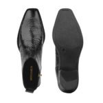 Mens Black Crust Leather Storm Design Boots - Image 5