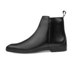 Black Zipper Ankle Boots for Men - Image 5