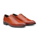 Mens Tan Leather Oxford Shoes - Image 7