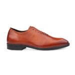 Mens Tan Leather Oxford Shoes - Image 6