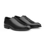 Mens Black Leather Oxford Shoes - Image 3