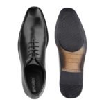 Mens Black Leather Oxford Shoes - Image 6