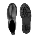 Mens Black Crust Leather Korean Design Boots - Image 4
