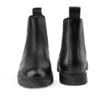 Mens Black Crust Leather Korean Design Boots - Image 6